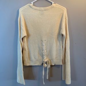 Cream Tieback Sweater